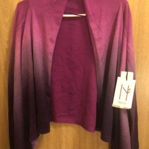 Neve NWT size Small purple ombré cardigan